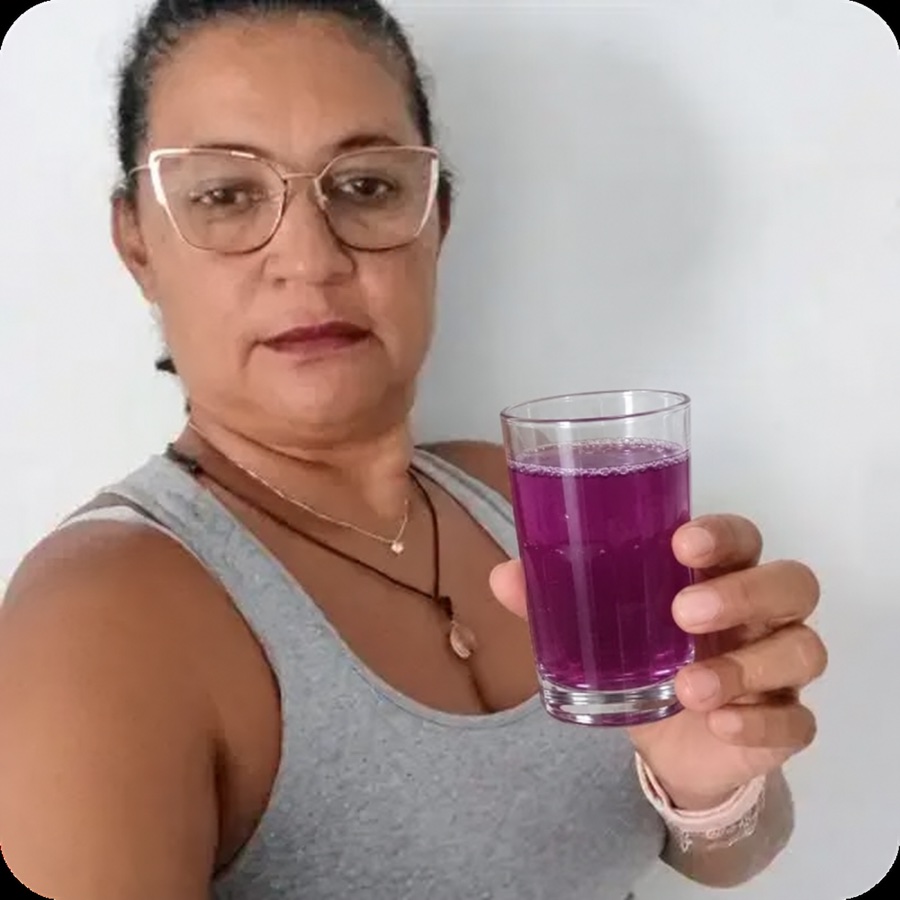 Testemunho de participante Bela Vitta com a bebida preparada em casa